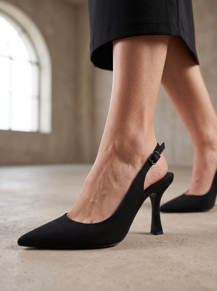 Parıltılı Siyah Stiletto